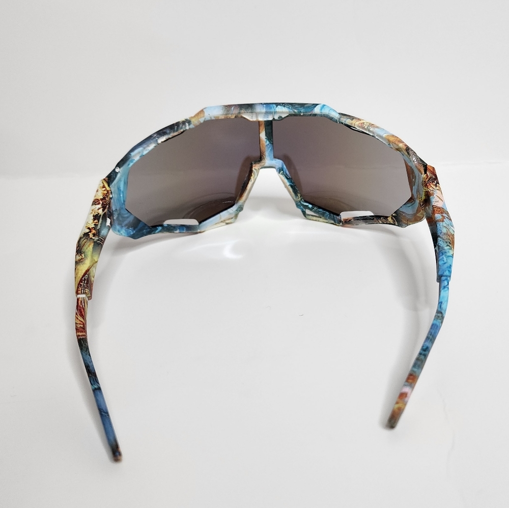 All-Season Wrap Sunglasses | Mirrored Lenses | Vented - Picture 3 of 7